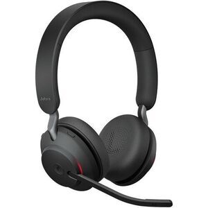 Jabra Evolve2 65 Stereo Wireless Headset for MS Teams in Black w/ Dongle EUC!!